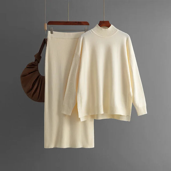 Conjunto de 2 piezas Tops Manga larga y falda