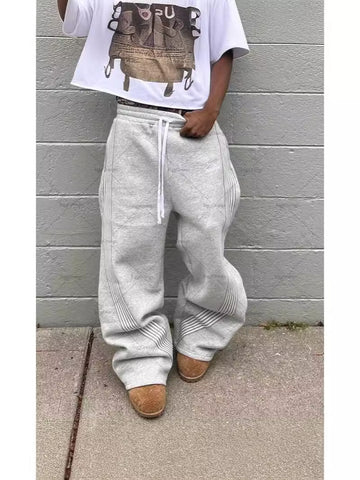 Pantalones de chándal con cordón de jogging de alta calidad holgados