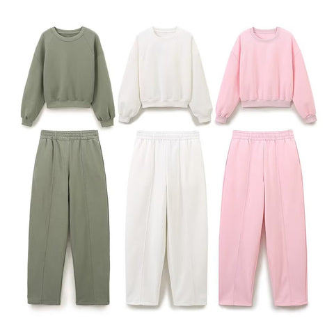 Conjunto de sudadera de manga larga y pantalones de chándal