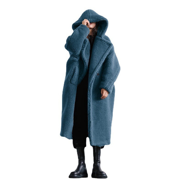 Abrigo casual de peluche
