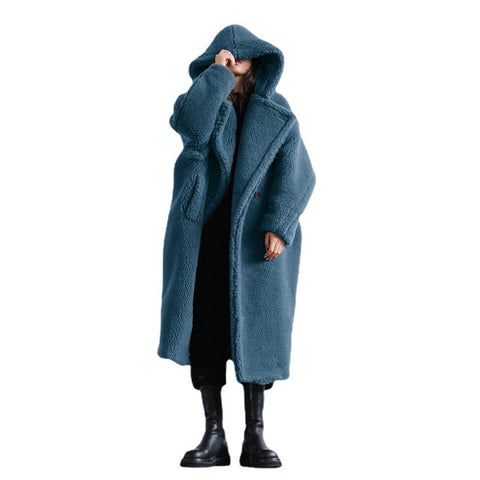 Abrigo casual de peluche