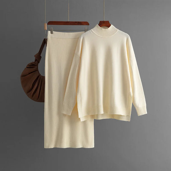 Conjunto de 2 piezas Tops Manga larga y falda