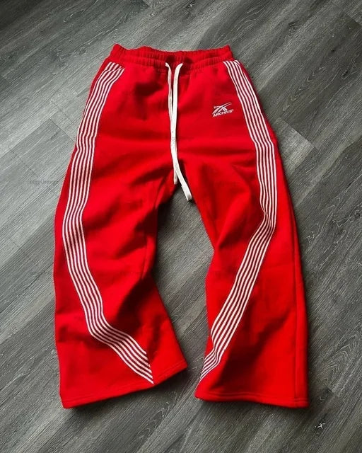 Pantalones de chándal con cordón de jogging de alta calidad holgados