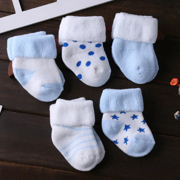 Kiddiezoom 5Pairs/lot unisex Non-Skid Baby Shoe Socks 0-12months Cotton baby boy girls meia infantil cheap stuff - funny happy kids