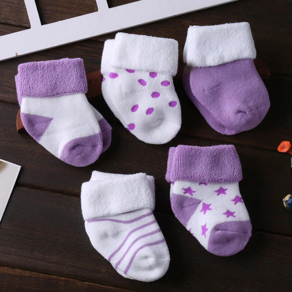 Kiddiezoom 5Pairs/lot unisex Non-Skid Baby Shoe Socks 0-12months Cotton baby boy girls meia infantil cheap stuff - funny happy kids