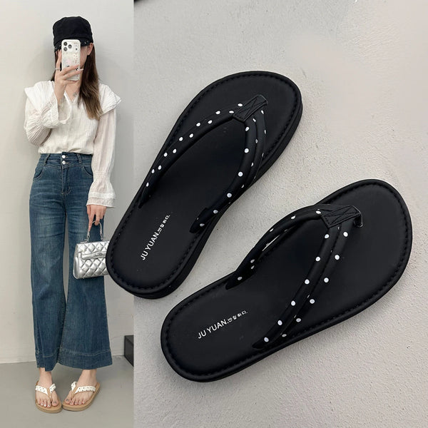 Women's Sandals Summer New Beach Flat Shoes Casual Comfortable Non-Slip Wear-Resistant Slippers Zapatillas Mujer - funny happy kids