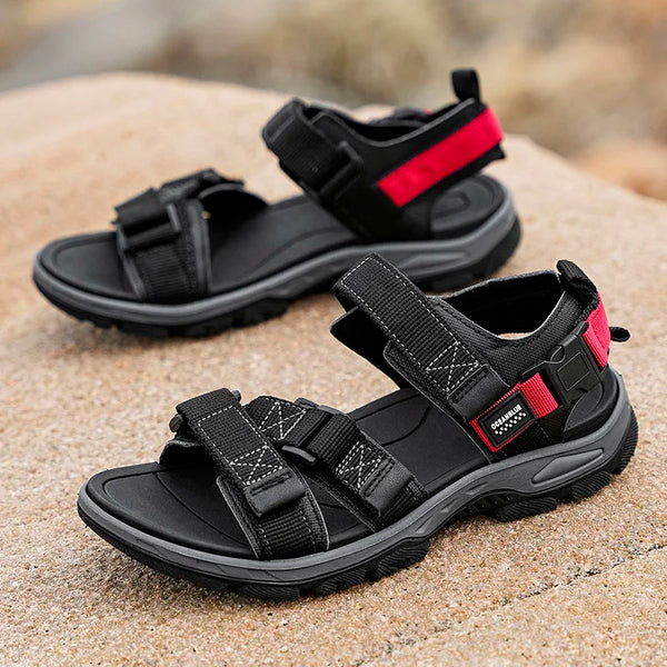 Summer Men's Sandals Trendy Casual Outdoor Sport Shoes for Holidays Beach Breathable Wear-Resistant Hiking & Walking Sandals - funny happy kids