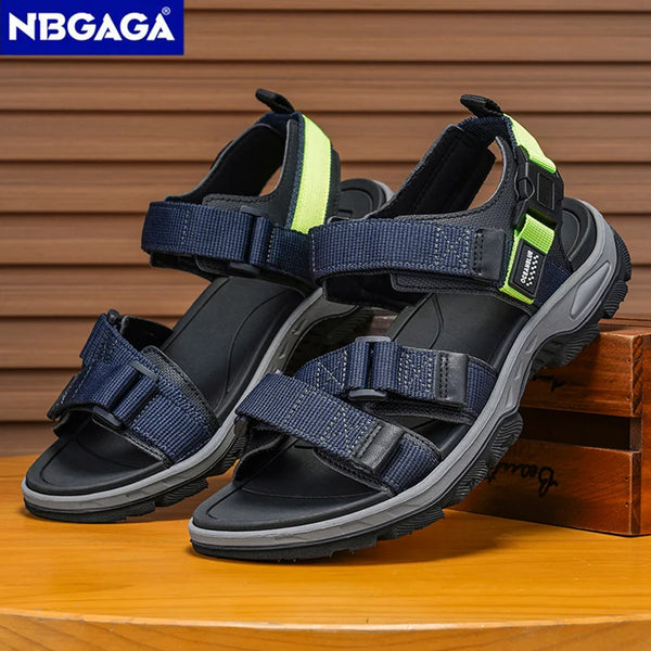 Summer Men's Sandals Trendy Casual Outdoor Sport Shoes for Holidays Beach Breathable Wear-Resistant Hiking & Walking Sandals - funny happy kids
