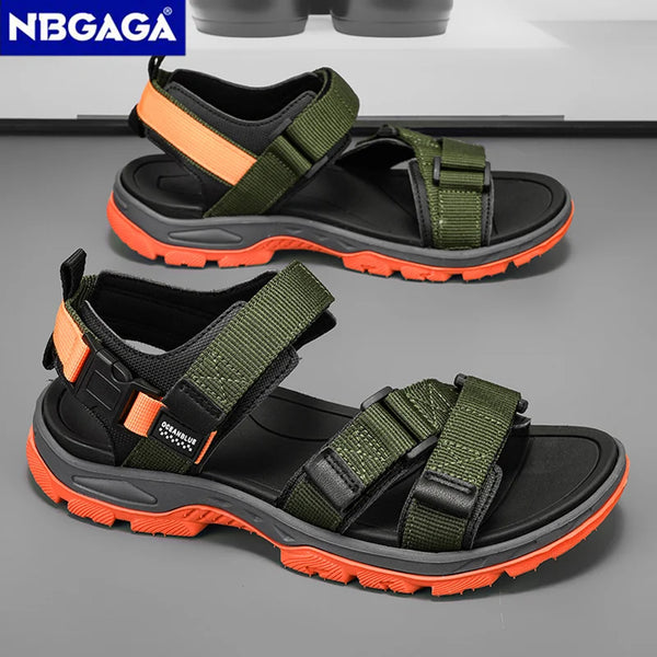 Sandalias de tiras para hombres - funny happy kids