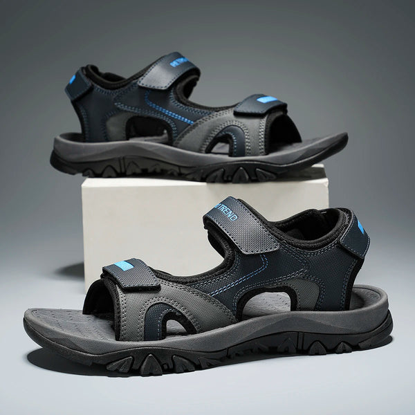 Summer New Sandals Men's Water Beach Breathable Quick Drying Shoes Comfortable Flat Bottom Non slip Sandals Driving Shoes - funny happy kids
