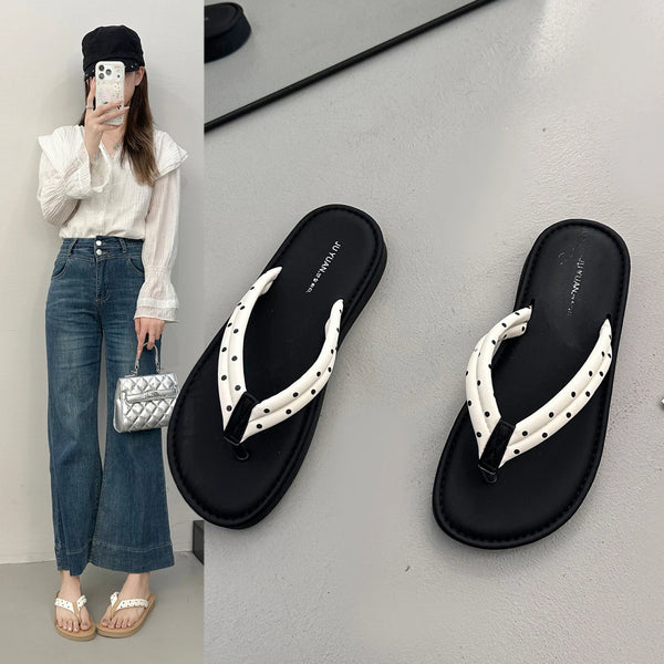Women's Sandals Summer New Beach Flat Shoes Casual Comfortable Non-Slip Wear-Resistant Slippers Zapatillas Mujer - funny happy kids