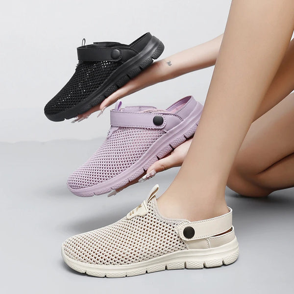 Summer Sandals for Women Breathable Beach Sandals Slippers Fashion Garden Clog Aqua Shoes Trekking Wading Shoes Plus Size 35-44 - funny happy kids