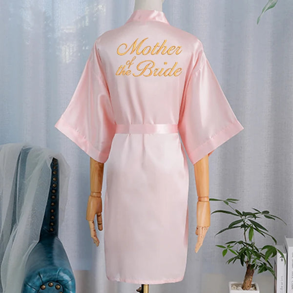 Wedding Bride Bridesmaid Robe Dressing Gown Sexy Women Bathrobe Nightgown Short Sleepwear Casual Flower Kimono Geisha M L XL - funny happy kids