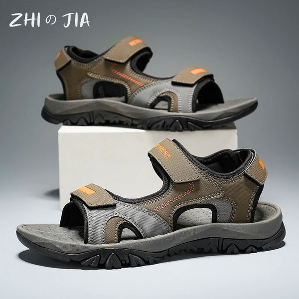 Summer New Sandals Men's Water Beach Breathable Quick Drying Shoes Comfortable Flat Bottom Non slip Sandals Driving Shoes - funny happy kids