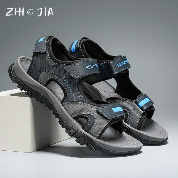 Summer New Sandals Men's Water Beach Breathable Quick Drying Shoes Comfortable Flat Bottom Non slip Sandals Driving Shoes - funny happy kids
