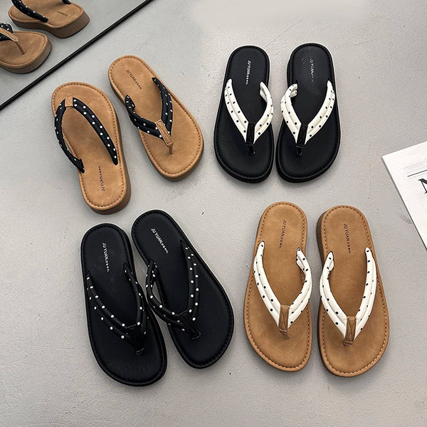Sandalias de tiras para mujer flip flops - funny happy kids