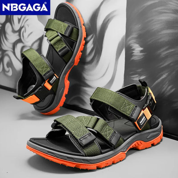 Sandalias de tiras para hombres - funny happy kids