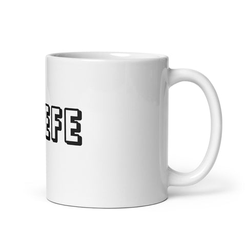 Taza blanca brillante EL JEFE