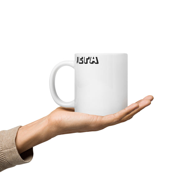 Taza blanca brillante LA JEFA