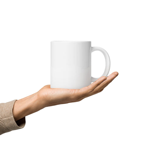 Taza blanca brillante LA JEFA