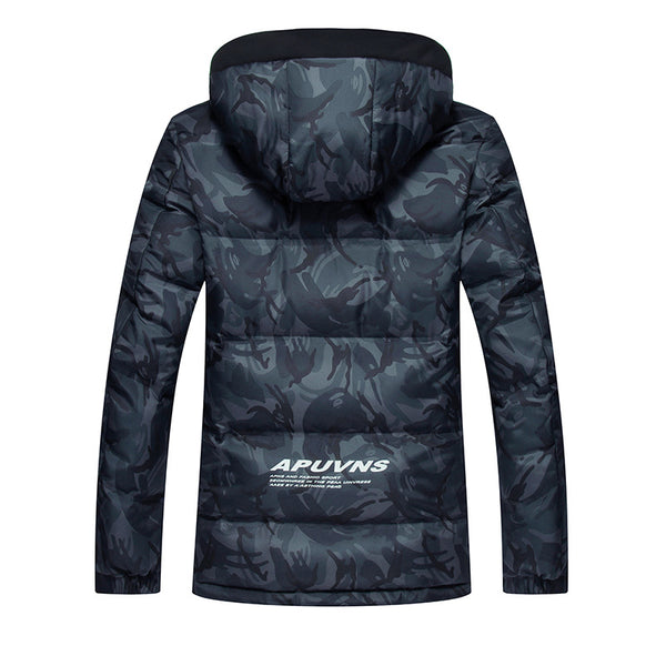 Chaqueta de estilo casual con capucha de camuflaje - funny happy kids