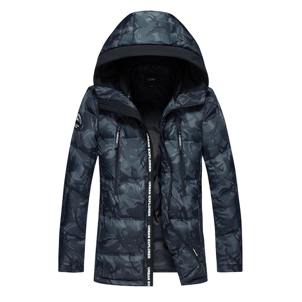 Chaqueta de estilo casual con capucha de camuflaje - funny happy kids