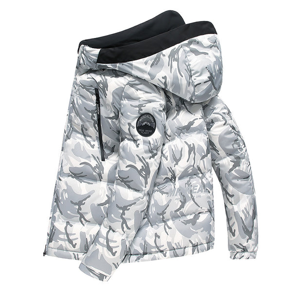 Chaqueta de estilo casual con capucha de camuflaje - funny happy kids