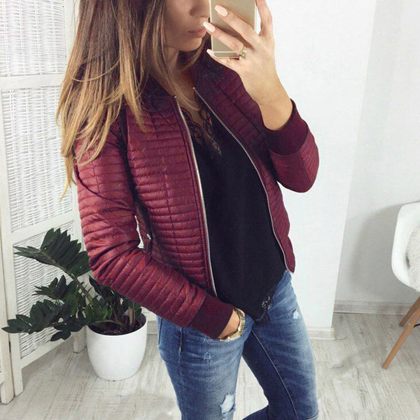 Chaqueta corta con cremallera en color liso - funny happy kids