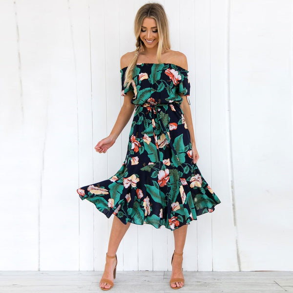 Vestido boho hombros al aire - funny happy kids
