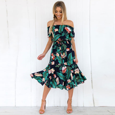 Vestido boho hombros al aire - funny happy kids