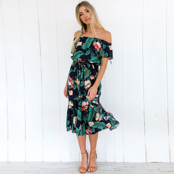 Vestido boho hombros al aire - funny happy kids