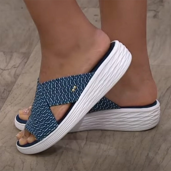 Zapatos planos cómodos con punta abierta