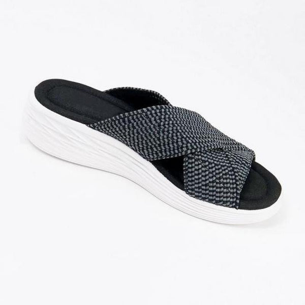 Zapatos planos cómodos con punta abierta