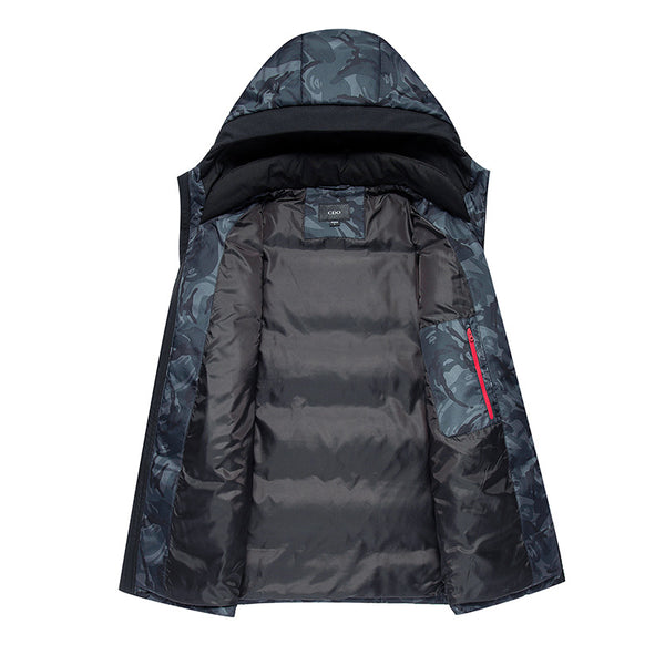 Chaqueta de estilo casual con capucha de camuflaje - funny happy kids