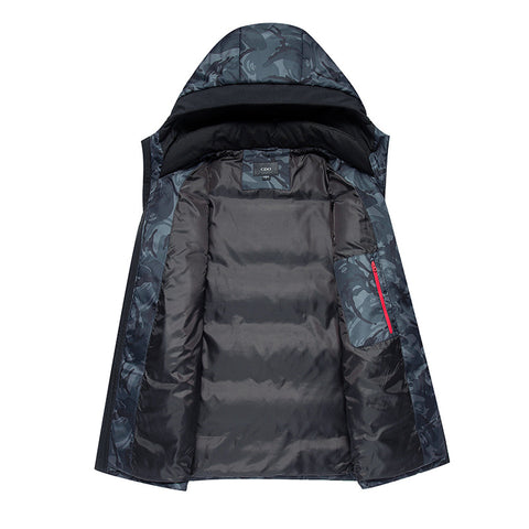 Chaqueta de estilo casual con capucha de camuflaje - funny happy kids