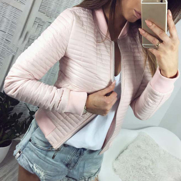 Chaqueta corta con cremallera en color liso - funny happy kids