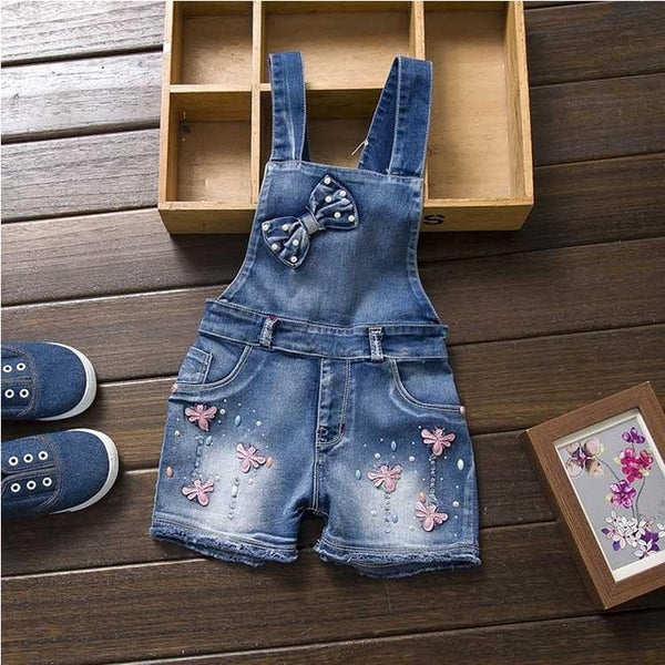 Peto mono denim jeans para niños y niñas - funny happy kids
