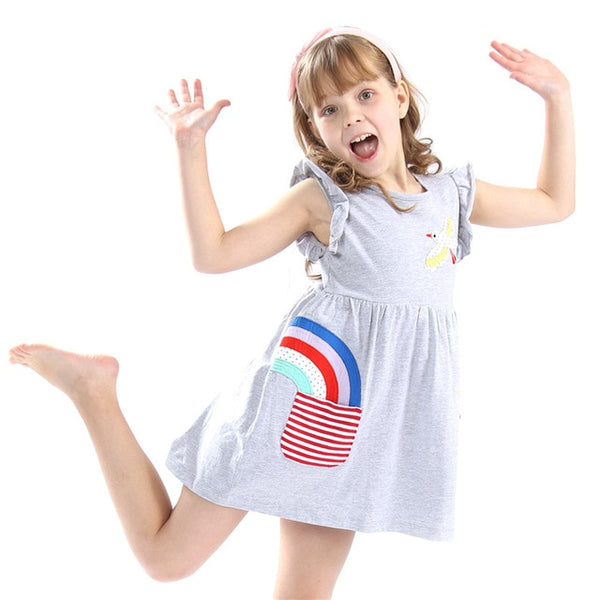 Vestido de verano con aplique - funny happy kids