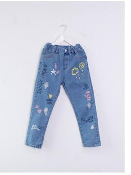 Pantalones jeans denim para niñas - funny happy kids
