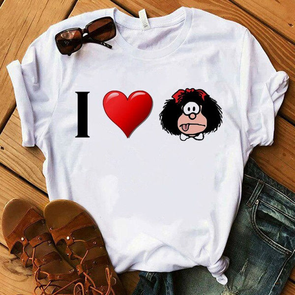 Camiseta Mafalda para mujer - funny happy kids