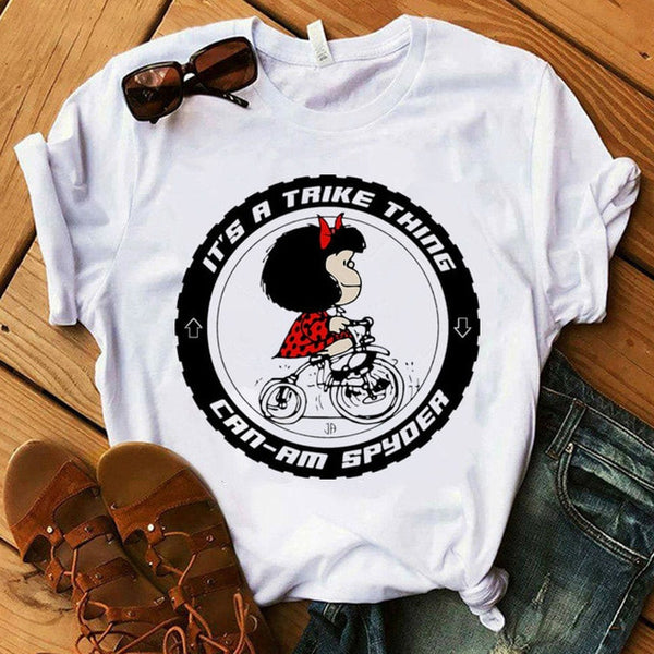 Camiseta Mafalda para mujer - funny happy kids
