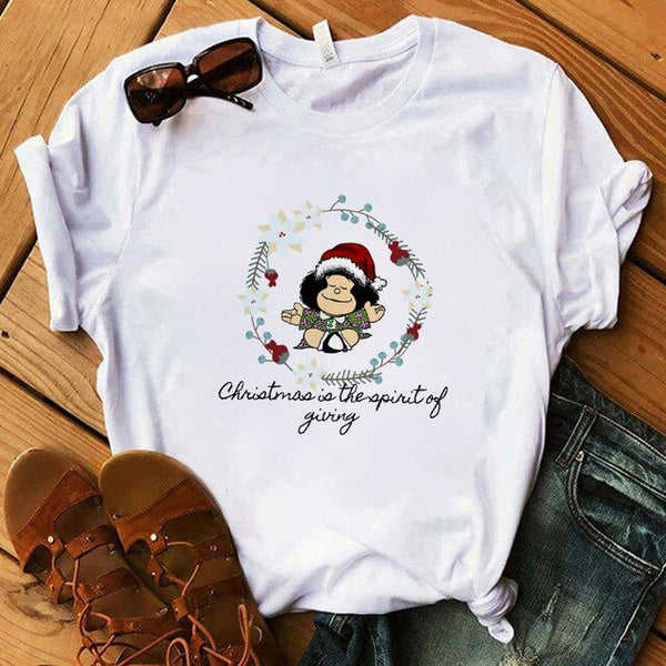Camiseta Mafalda para mujer - funny happy kids