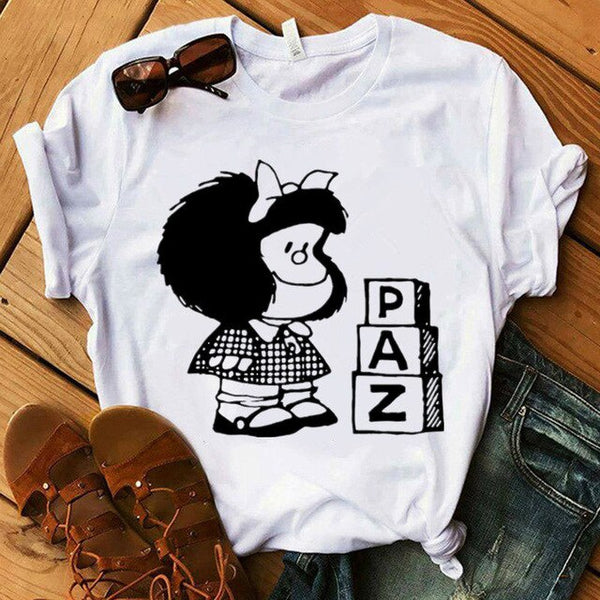 Camiseta Mafalda para mujer - funny happy kids