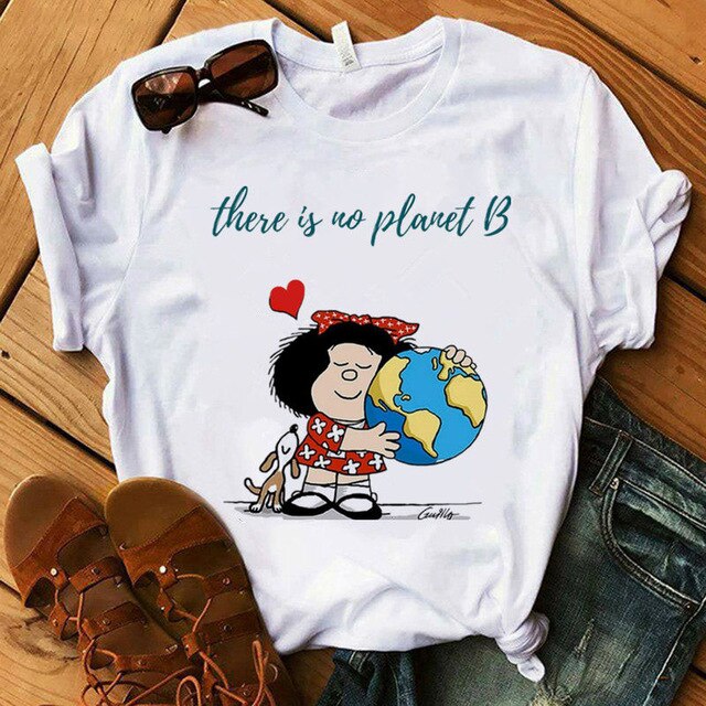 Camiseta Mafalda para mujer - funny happy kids