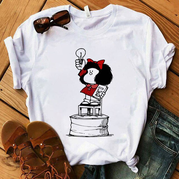 Camiseta Mafalda para mujer - funny happy kids