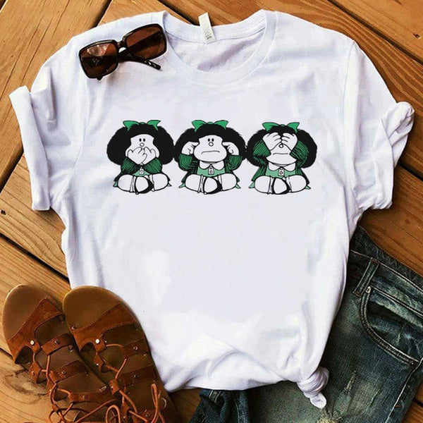 Camiseta Mafalda para mujer - funny happy kids