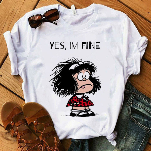Camiseta Mafalda para mujer - funny happy kids