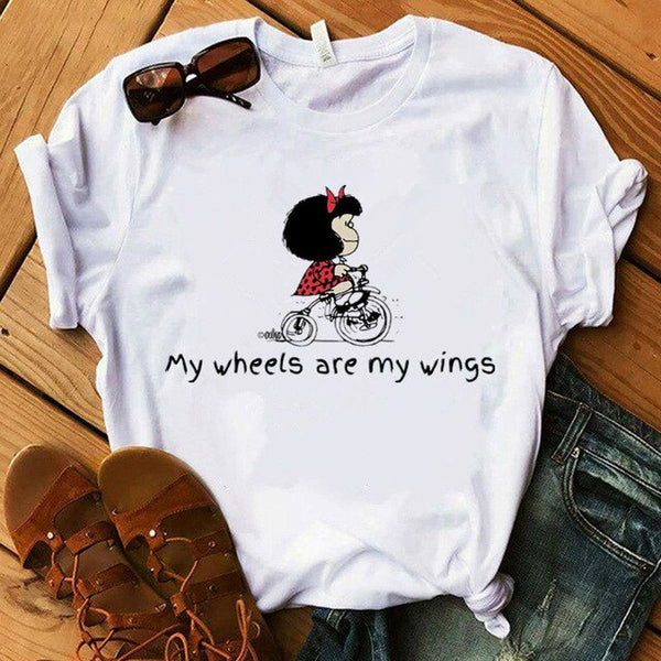 Camiseta Mafalda para mujer - funny happy kids
