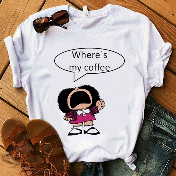 Camiseta Mafalda para mujer - funny happy kids