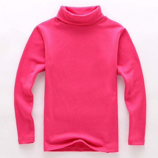 Camiseta de cuello alto y manga larga de diferentes colores - funny happy kids